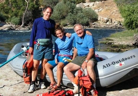 Three generations of Armstrongs.  Pictured here, founder George Armstrong and his son and granddaughter, Gregg and Laura.