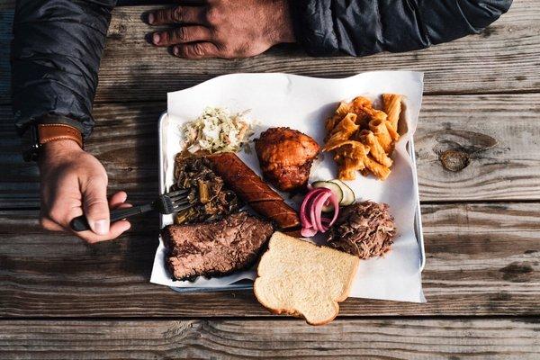 4 meat plate with two sides