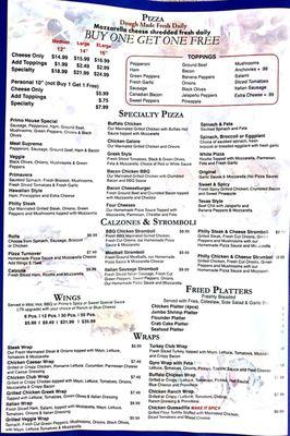 New menu