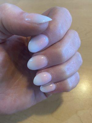 Pink & White Ombre by Cindy