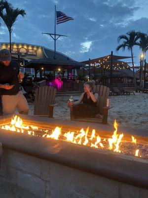 Beach fire-pit.