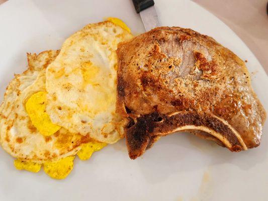 Pork Chop & Eggs