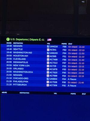 All flights delayed and on other attached photos you can see the weather report.