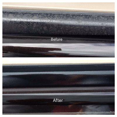 More exterior rubber windowsill restoration