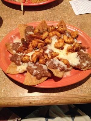 Nachos rancheros (Shrimp Nachos)...