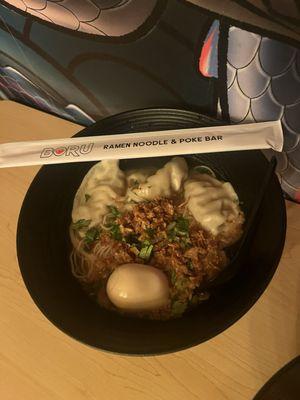 Pork gyoza ramen