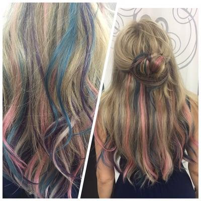 Adding color hair extensions will bring some life to the hair with out the worry of compromising your hair.