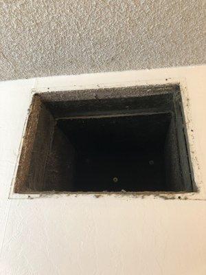 air return vent that they cleaned out for me