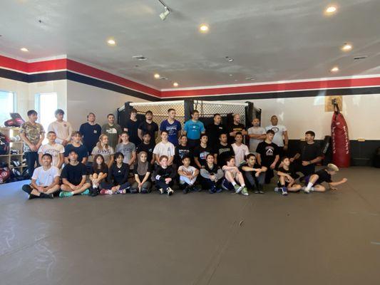 Students did a wrestling clinic with Olympian Orry Elor.