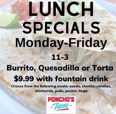 Lunch Special only $9.99