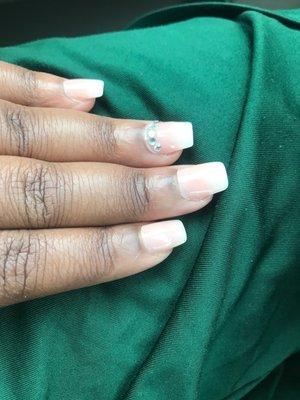 Simple short nail refill design $40 ( Plus the rhinestones)