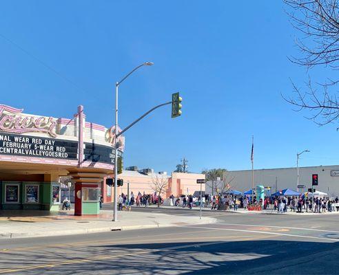 Peaceful protest at the Tower theatre.