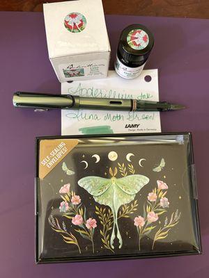 Come see some of our newest items here at A Pen Lovers Paradise.  https://www.penloversparadise.com/luna-moth-and-sage-green/ #pens #lamy