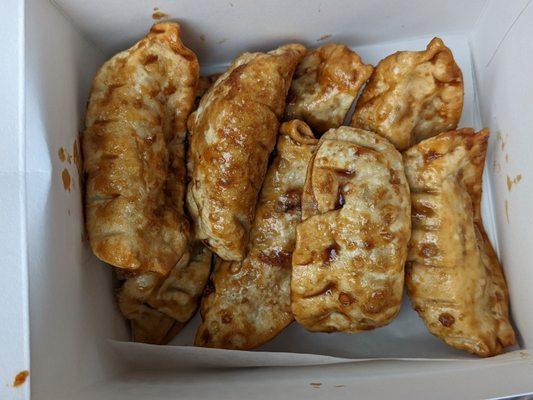 Pork potstickers in soy garlic