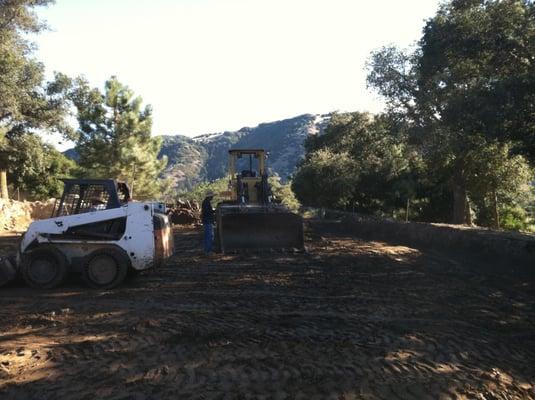 Grading for new shop in Julian, Ca.