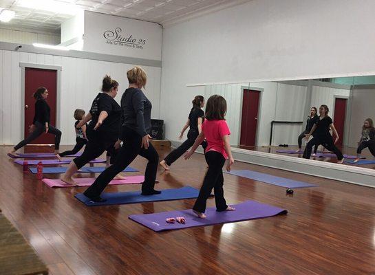 Family Yoga, perfect for a Sunday afternoon!