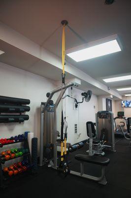 TRX. Great for those using body weight, and especially physical therapy.