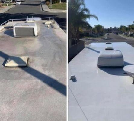 Rv roof cleaning #rvdetail #murrietadetail #temeculadetail