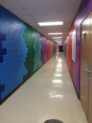 Colorful hallway