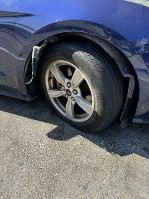 After the incident with the curb