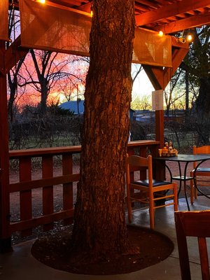 Stunning sunset from the patio.