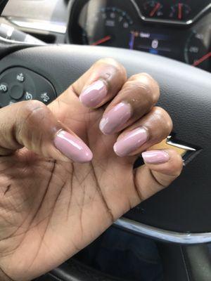 Gel polish color change on real nails (no manicure)