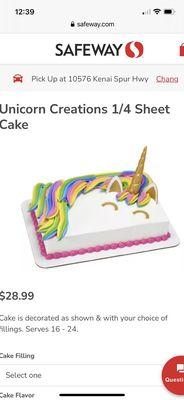 Cake ordered