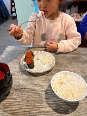 My daughter loves their salmon eggs