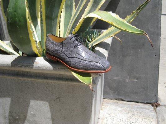 Men gray Alligator shoes