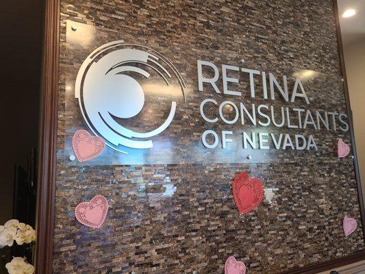 D' Retina Consultants with Valentine decor Wednesday Feb 8 2023