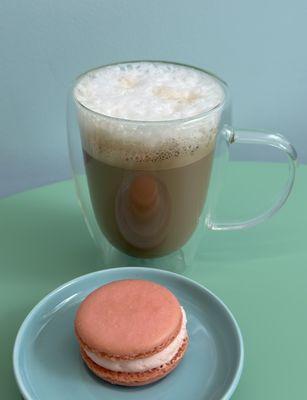 Rose lychee macaron