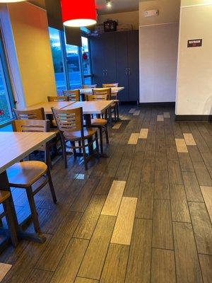 Clean floors and tables