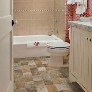 Vinyl bathroom floor