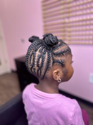 Kids braids (no hair added)