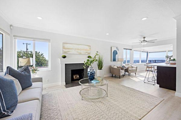 This San Leandro stunning 4-bedroom, 2-bathroom with an expansive redwood deck provides a scenic backdrop for morning coffee.