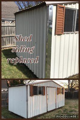 Willy and his crew restablized the structure of my old shed to ensure the water wouldn't come in during rain and snow periods