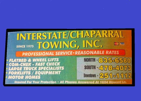 Visit our Website for a Towing Coupon