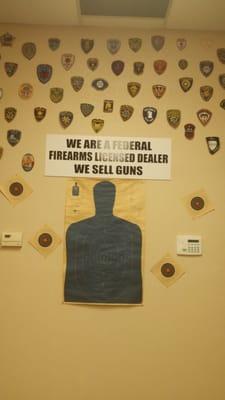 This target wall is used for the  Firearm Class, hands on.