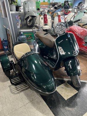 Used Vespa with side car