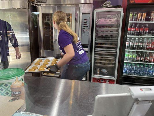 Making the cookies!