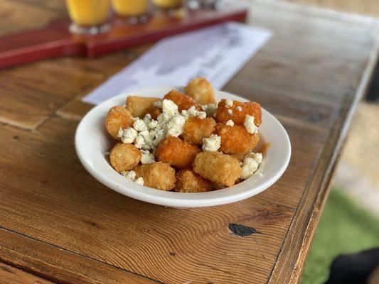 Blue cheese Buffalo tots