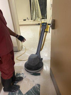 Deep cleaning Strip and Waxing floors