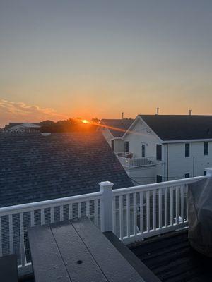 Outdoor Deck sunrise.