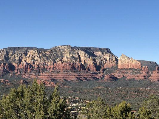 Gorgeous views of Sedona descending from the airport parking lot.