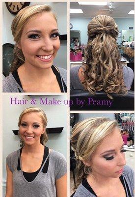 Hair and makeup..