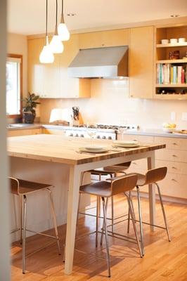 Mid-Century Kitchen - Island with Myrtlewood butcher block countertop