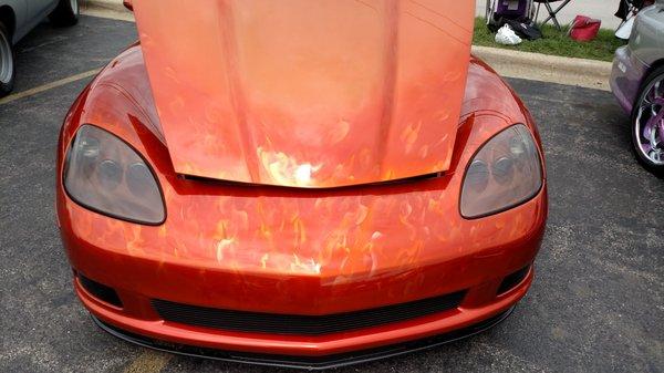 2008 Corvette w/custom true flames!