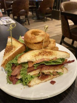 BLT and onion rings