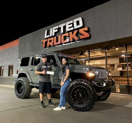 New customers with their Lifted Trucks built Jeep Wrangler 4x4