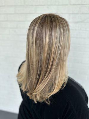 Full blonde balayage